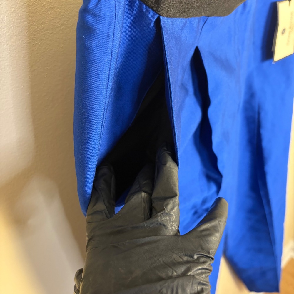 By Malene Birger Pants Womens 40 Blue Chima Silk Cotton Tapered High Rise New - Picture 9 of 9